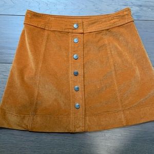 Madewell Skirt. Velvet size 8. Burnt Orange